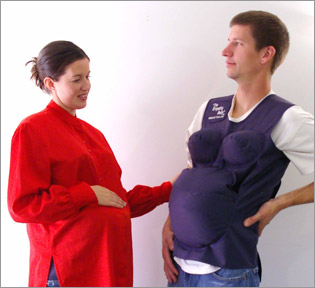 Pregnant belly on a man pregnant man